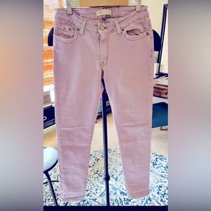 M2F Free People Pale Lavender Jeans Size 28 Stretch, Skinny Leg
